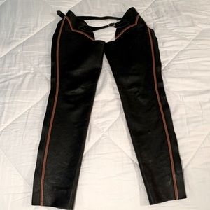On Course English Equestrian Leather Full Chaps